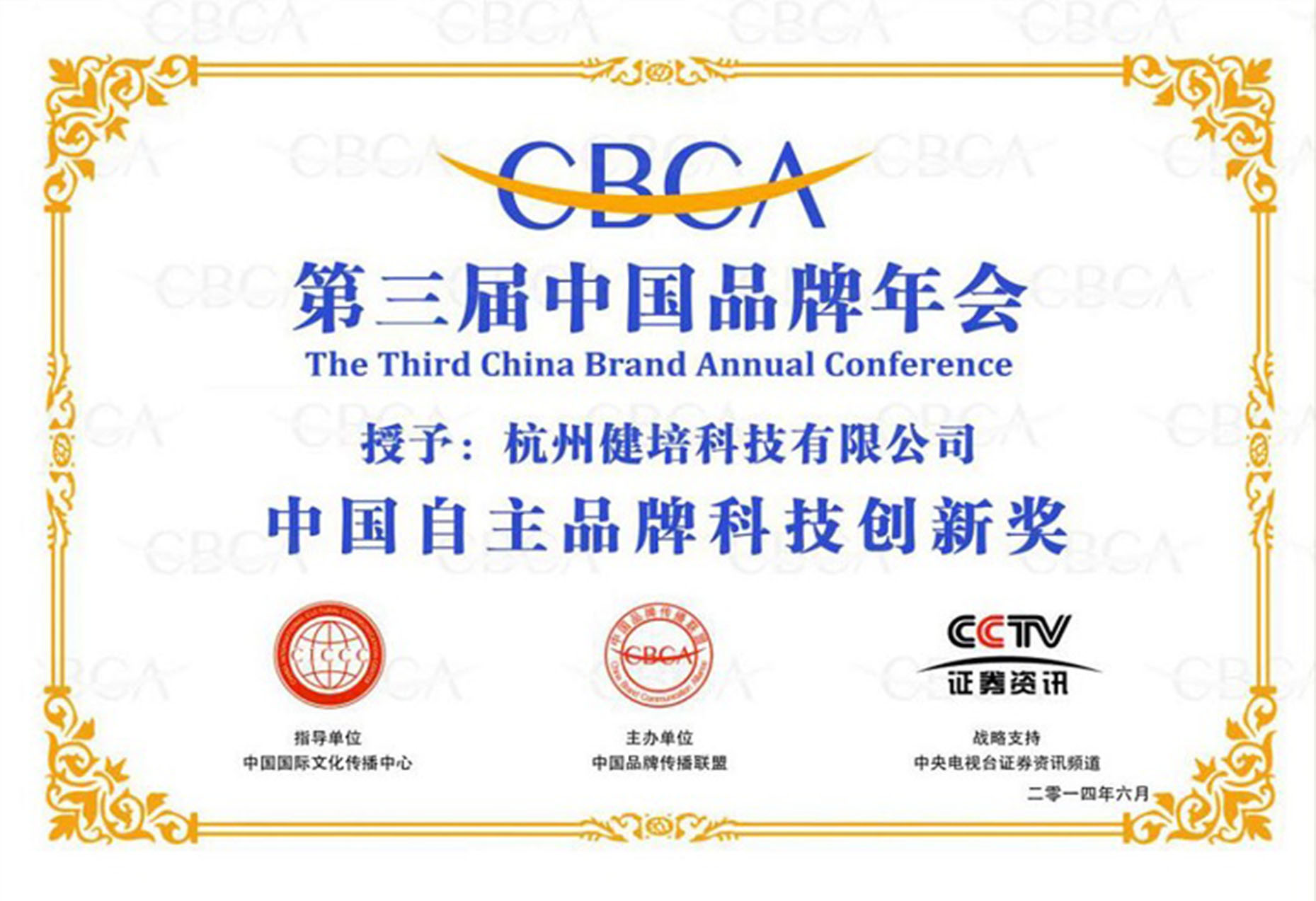 2013中国自主品牌科技创新奖